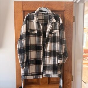 HYFVE Kids Checkered Coat - Black and White